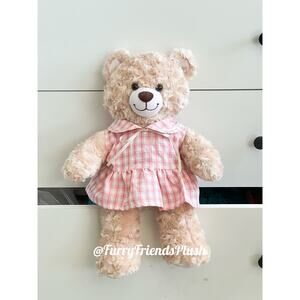Build-A-Bear Standard plush clothing outfits - pink plaid dress